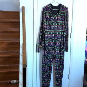 Adult Onesie Unisex M/L MeUndies Holiday Aliens and Mistletoe